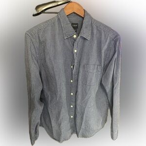 J. Crew Men's Casual blue Button Down Shirt